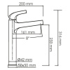 Смеситель для раковины Wasserkraft Sauer 7103H, глянцевое золото
