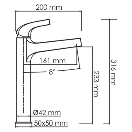 Смеситель для раковины Wasserkraft Sauer 7103H, глянцевое золото