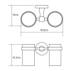 Стакан с держателем Wasserkraft Isen, двойной, K-4028D