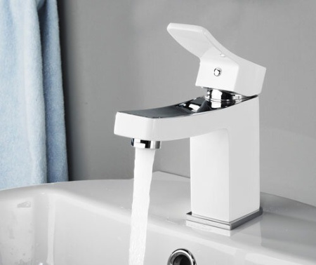 Смеситель для раковины Wasserkraft ALLER 1063W, белый/хром