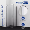 Душевой уголок Wasserkraft Berkel, 130 х 90 см, профиль хром, стекла прозрачные, 48P33