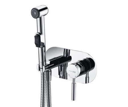 Гигиенический душ Wasserkraft 4138, со смесителем, C ВНУТРЕННЕЙ ЧАСТЬЮ, C ВНУТРЕННЕЙ ЧАСТЬЮ, хром