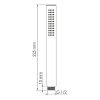 Душевая лейка Wasserkraft Spree, 1 режим, никель, A276
