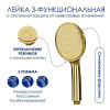 Душевая стойка Wasserkraft, с изливом, цвет золото глянцевое, A171.256.207.PG