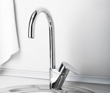 Смеситель Wasserkraft LEINE 3507 для кухни с поворотным изливом, хром