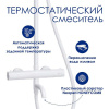 Душевая стойка Wasserkraft, термостатическая, с изливом, цвет белый матовый, A188.257.155.WM Thermo