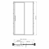 Душевая дверь в нишу Wasserkraft Lopau 32S, 120 х 200 см, профиль хром, стекло прозрачное, 32S05L/R