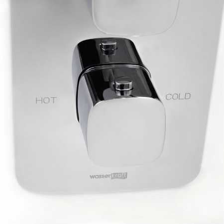 Душевой комплект Wasserkraft Naab 8600 A178644 Thermo, со смесителем, C ВНУТРЕННЕЙ ЧАСТЬЮ, термостатическая, цвет хром