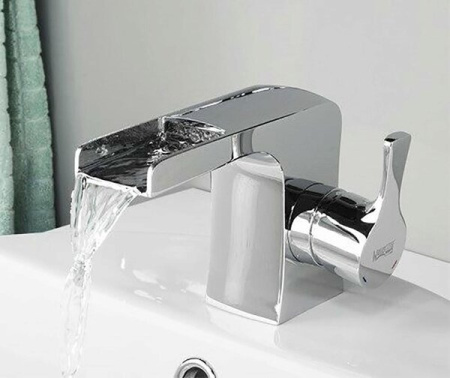 Смеситель Wasserkraft 4869 для раковины, каскадный, хром