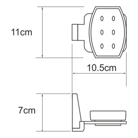 Мыльница с держателем Wasserkraft Lopau, K-6029