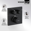 Смеситель для ванны и душа Wasserkraft Elbe, термостатический, черный матовый, 7448 Thermo