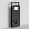 Инсталляция для унитаза Wasserkraft Salm 27TLT.010.ME.BL.CH01, декоративная стеклянная панель черная, механическая кнопка смыва хром