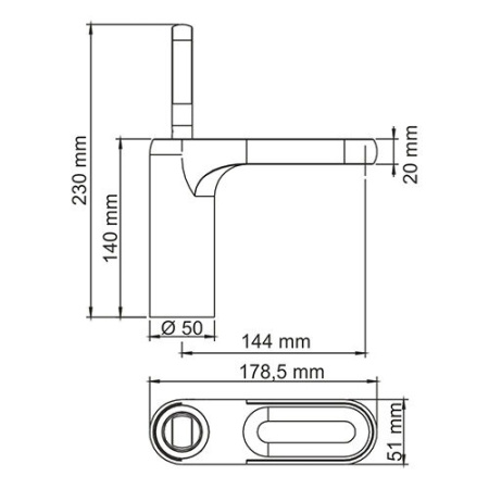 Смеситель для раковины Wasserkraft Kammel 1803, хром