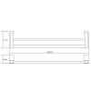 Полотенцедержатель Wasserkraft Exter, 65 см, бронза, K-5240