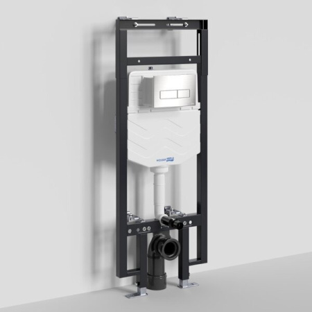 Инсталляция для унитаза Wasserkraft Dinkel 58TLT.010.ME.BN03, механическая клавиша никель