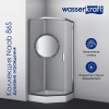 Душевой уголок Wasserkraft Naab 86S 86S38, 100 х 100 х 200 см, профиль хром, стекло прозрачное