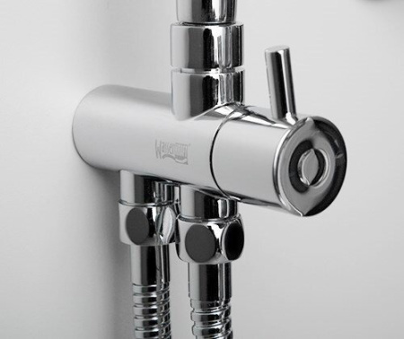 Душевой гарнитур Wasserkraft A039 с верхним душем 22.5 см, хром