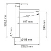 Смеситель для раковины Wasserkraft 4103H, высокий, хром
