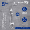 Душевая стойка Wasserkraft, с изливом, цвет - белый матовый/хром, A185.067.058.WM