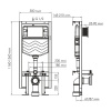 Инсталляция для унитаза Wasserkraft Vils 56TLT.010.ME.MB03, механическая клавиша черная матовая