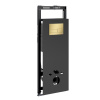 Инсталляция для унитаза Wasserkraft Salm 27TLT.010.ME.BL.MG04, декоративная стеклянная панель черная, механическая кнопка смыва золото матовое