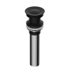 Донный клапан Push-up Wasserkraft, без перелива, черный/хром, A250