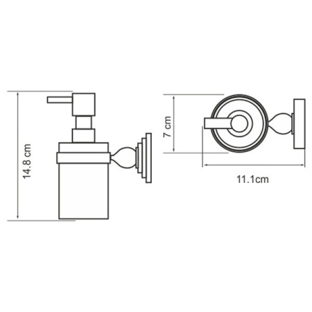 Дозатор для жидкого мыла Wasserkraft Diemel, Diemel K-2299