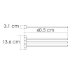 Полотенцедержатель Wasserkraft Серия К, тройной, 40 см, золото матовое, K-1033BRUSHED GOLD