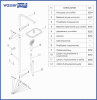 Душевой гарнитур Wasserkraft A042 с верхним душем 30 х 20 см, хром