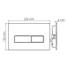 Инсталляция для унитаза Wasserkraft Abens 20TLT.010.ME.BL.WH03, декоративная стеклянная панель черная, механическая кнопка смыва белая