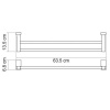Полотенцедержатель двойной Wasserkraft Leine, 65 см, хром, K-5040W