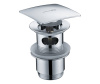 Донный клапан Push-up Wasserkraft A105, с переливом, хром
