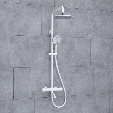 Душевая стойка Wasserkraft Mindel 850, термостатическая, цвет белый Soft-touch, A188.067.058.WM Thermo