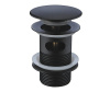 Донный клапан Wasserkraft A080 Push-up, с переливом, черный