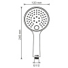 Душевая лейка Wasserkraft, 3 типа струи, PVD-покрытие глянцевое золото, A207 (уценка: логистические потертости)