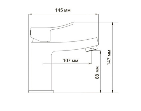 Смеситель для раковины Wasserkraft Aller 1064, картридж 25 mm, хром