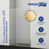 Душевой уголок Wasserkraft Aisch 55P22, 100 х 90 х 200 см, профиль матовое золото, стекло прозрачное