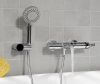 Смеситель Wasserkraft 4801 для ванны и душа с коротким изливом, хром