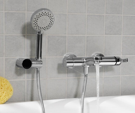 Смеситель Wasserkraft 4801 для ванны и душа с коротким изливом, хром