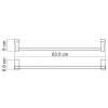 Полотенцедержатель Wasserkraft Leine, 65 см, хром, K-5030