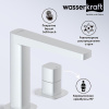 Смеситель для раковины Wasserkraft Saale, белый матовый, 9535
