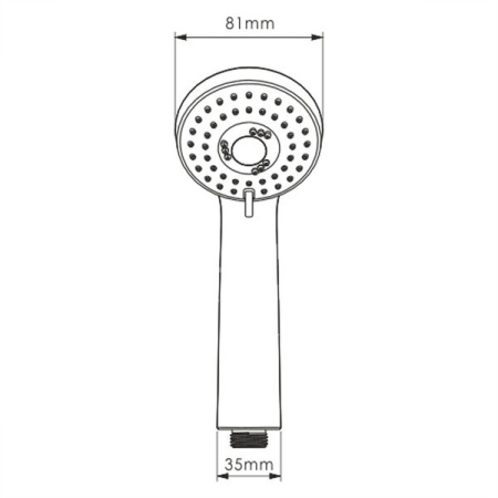 Душевая лейка Wasserkraft A120 3-функциональная, матовый хром