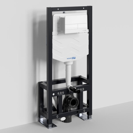 Инсталляция для унитаза Wasserkraft Dill 61TLT.010.ME.WM04, механическая клавиша белая матовая