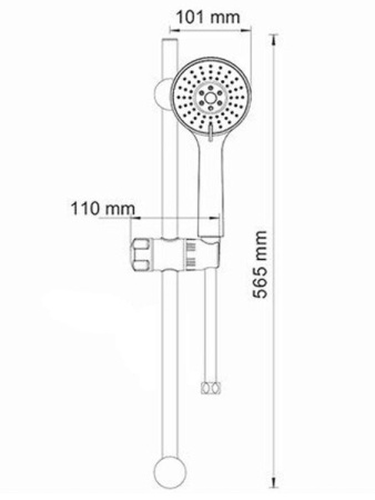 Душевой гарнитур Wasserkraft, хром, A005