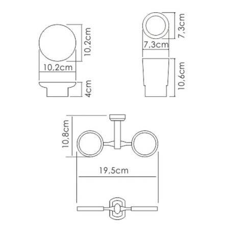 Стакан и мыльница с держателем Wasserkraft Серия К, K-28126