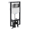 Инсталляция для унитаза Wasserkraft Vils 56TLT.010.ME.PB01, механическая клавиша черная, ободки хром