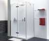 Душевой уголок Wasserkraft Aller Black L/R, 120 х 80 см, стекло прозрачное, 10H06LBLACK