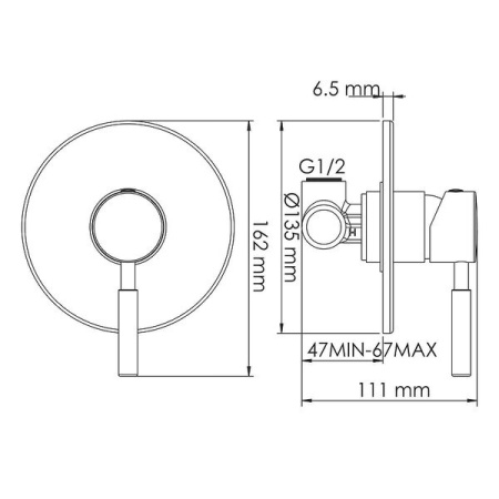 Смеситель для раковины Wasserkraft Main A41513, цвет хром