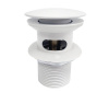 Донный клапан Push-up Wasserkraft A153, с переливом, белый Soft-touch