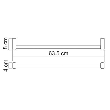 Полотенцедержатель Wasserkraft Berkel, 65 см, хром, K-6830
